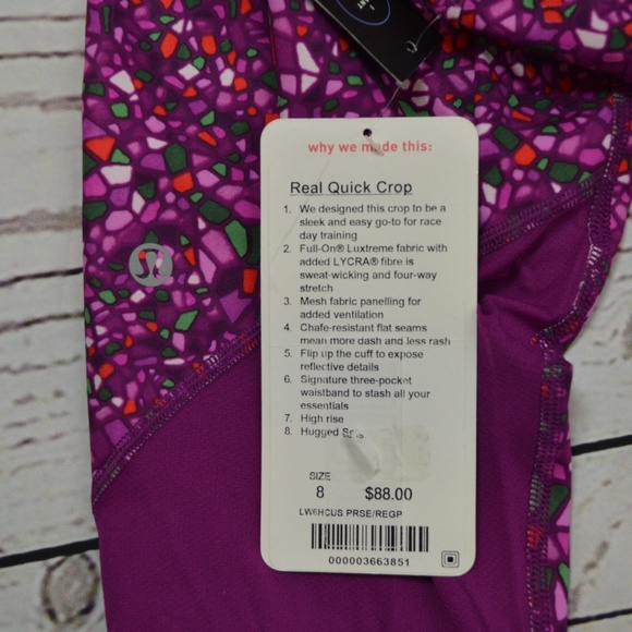 Lululemon Real Quick Crop Size 8 - Picture 7 of 7